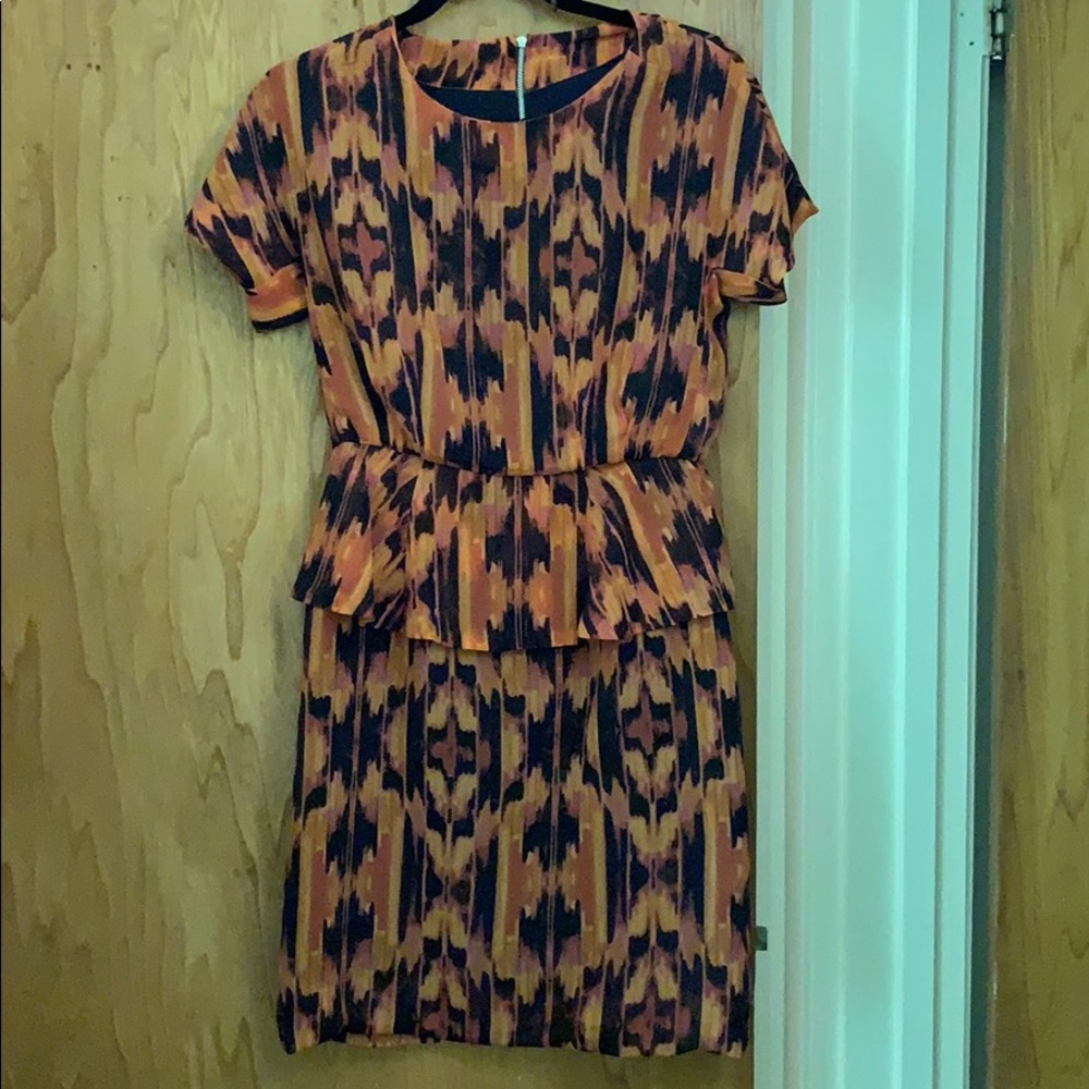 Peplum knee length dress